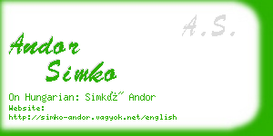 andor simko business card